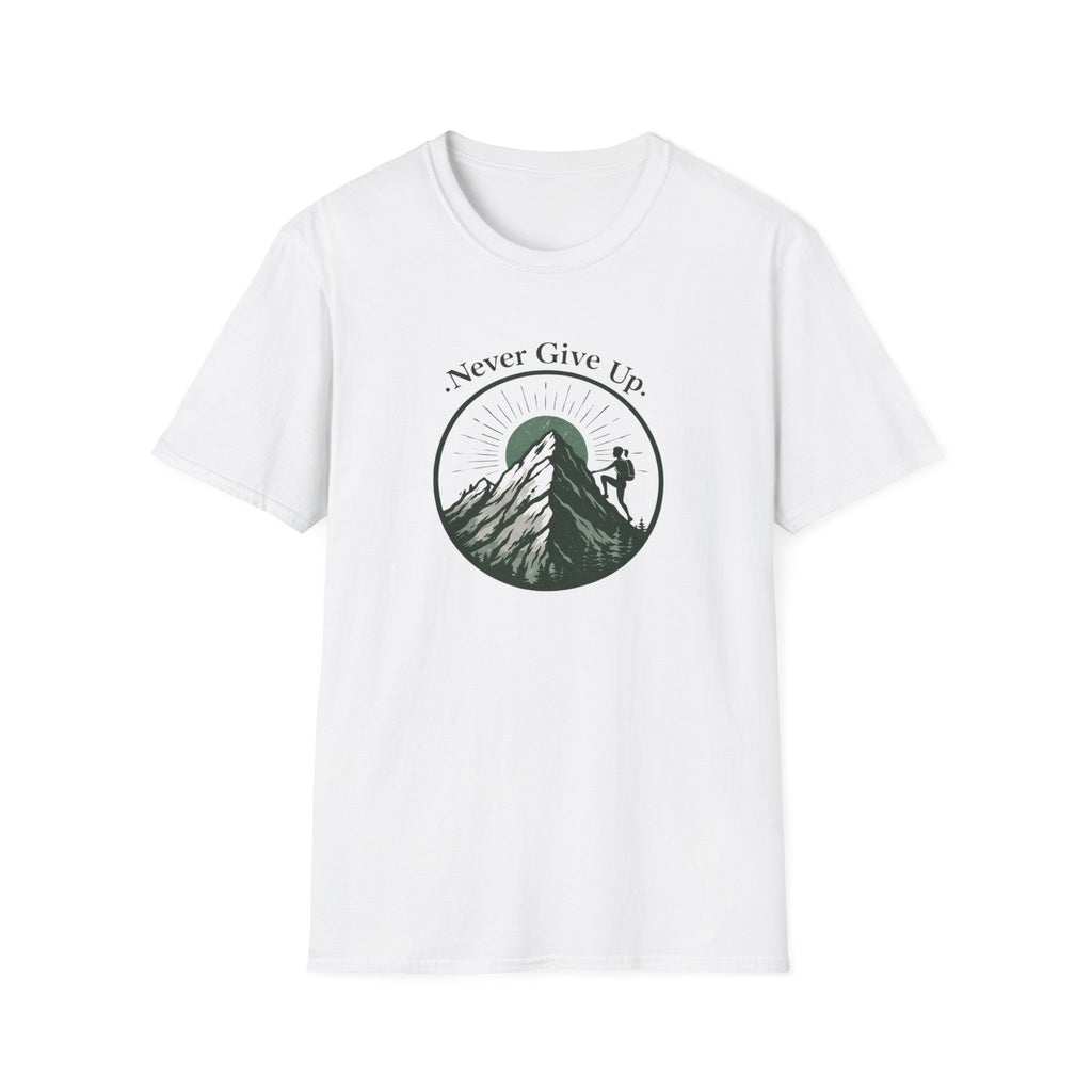 Never Give Up Mountain Graphic T-Shirt