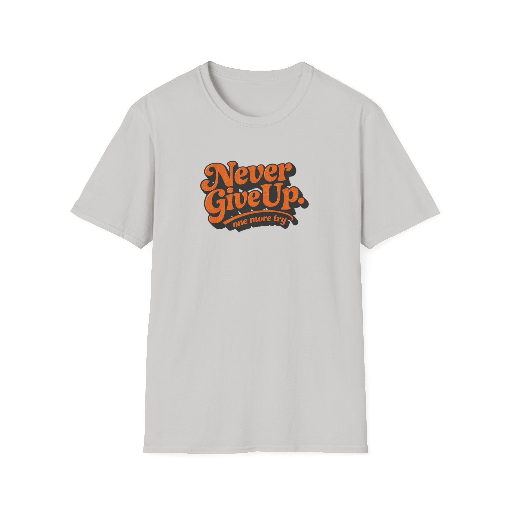 Never Give Up Retro Typhography T-Shirt