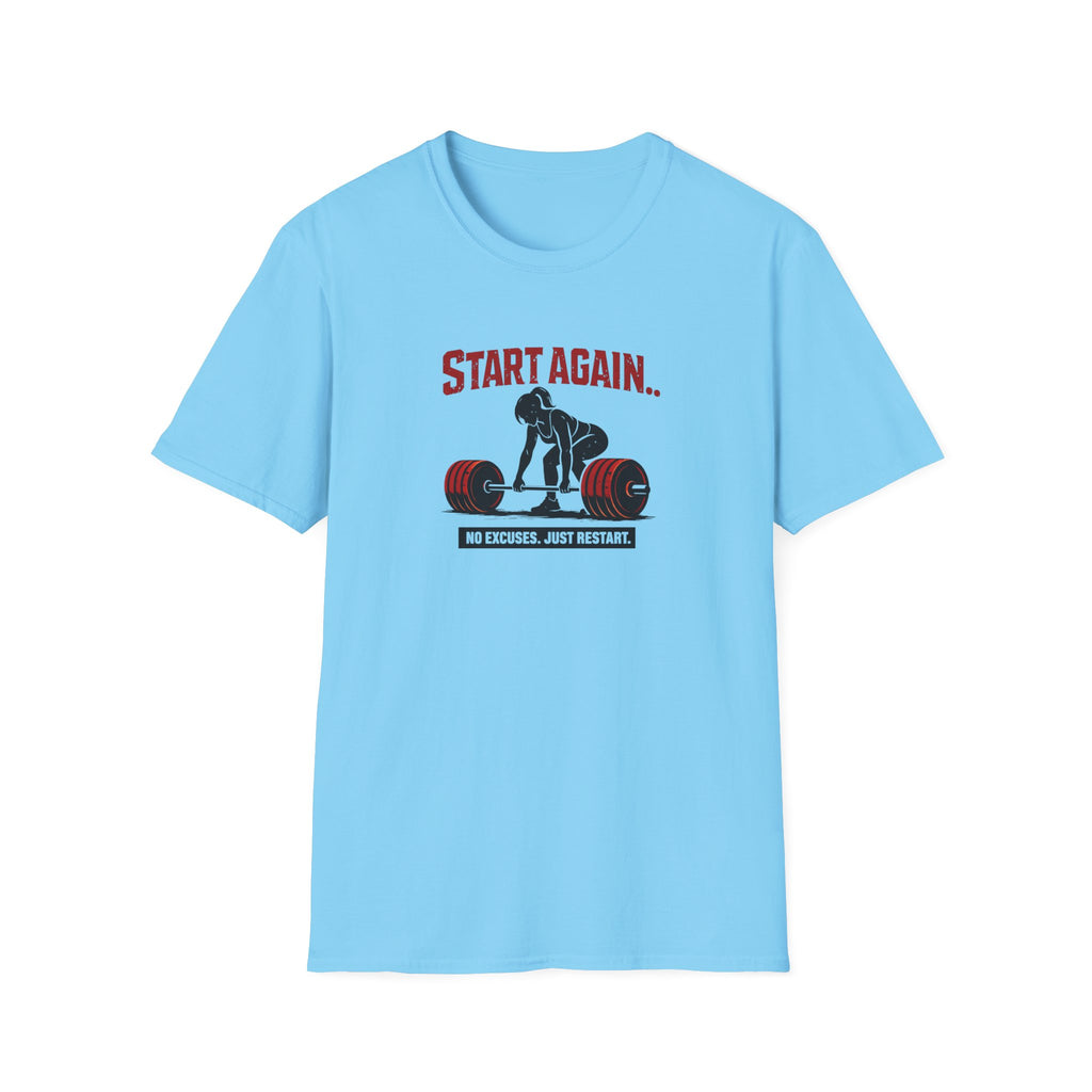 Start Again Motivational Graphic Tee