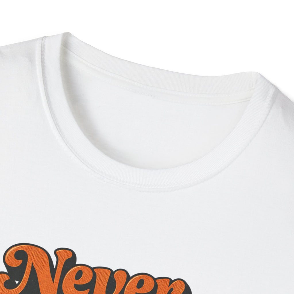 Never Give Up Retro Typhography T-Shirt