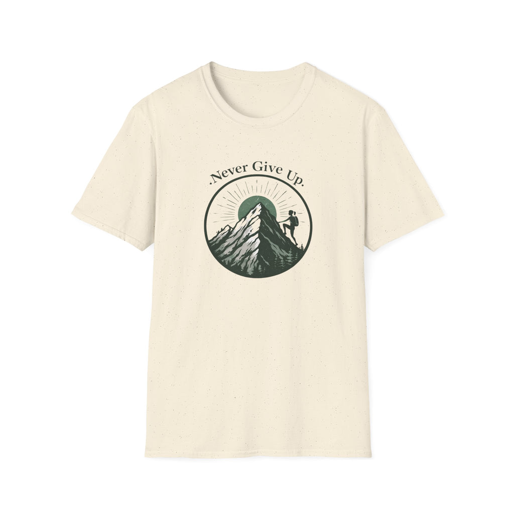 Never Give Up Mountain Graphic T-Shirt