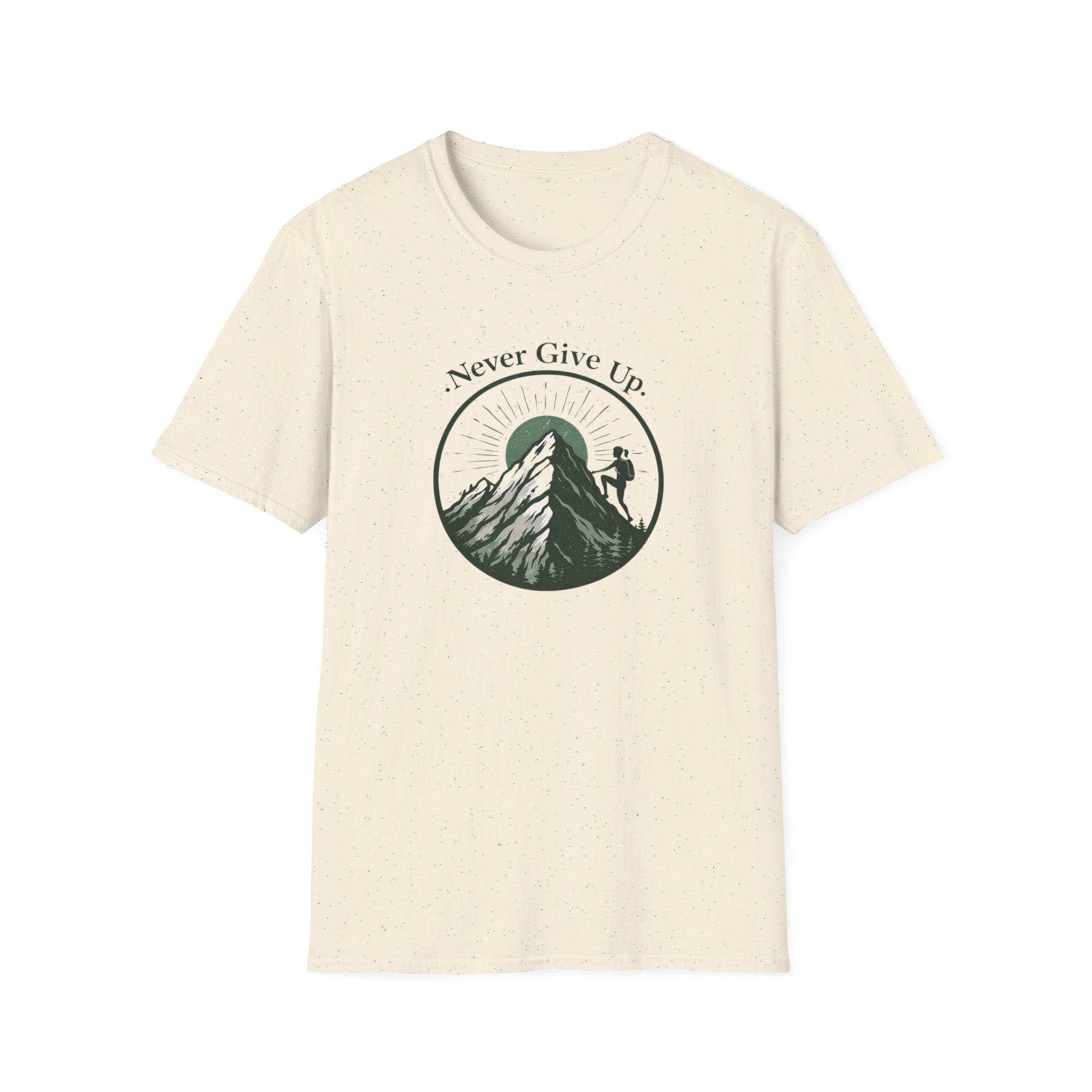 Never Give Up Mountain Graphic T-Shirt