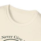 Never Give Up Mountain Graphic T-Shirt