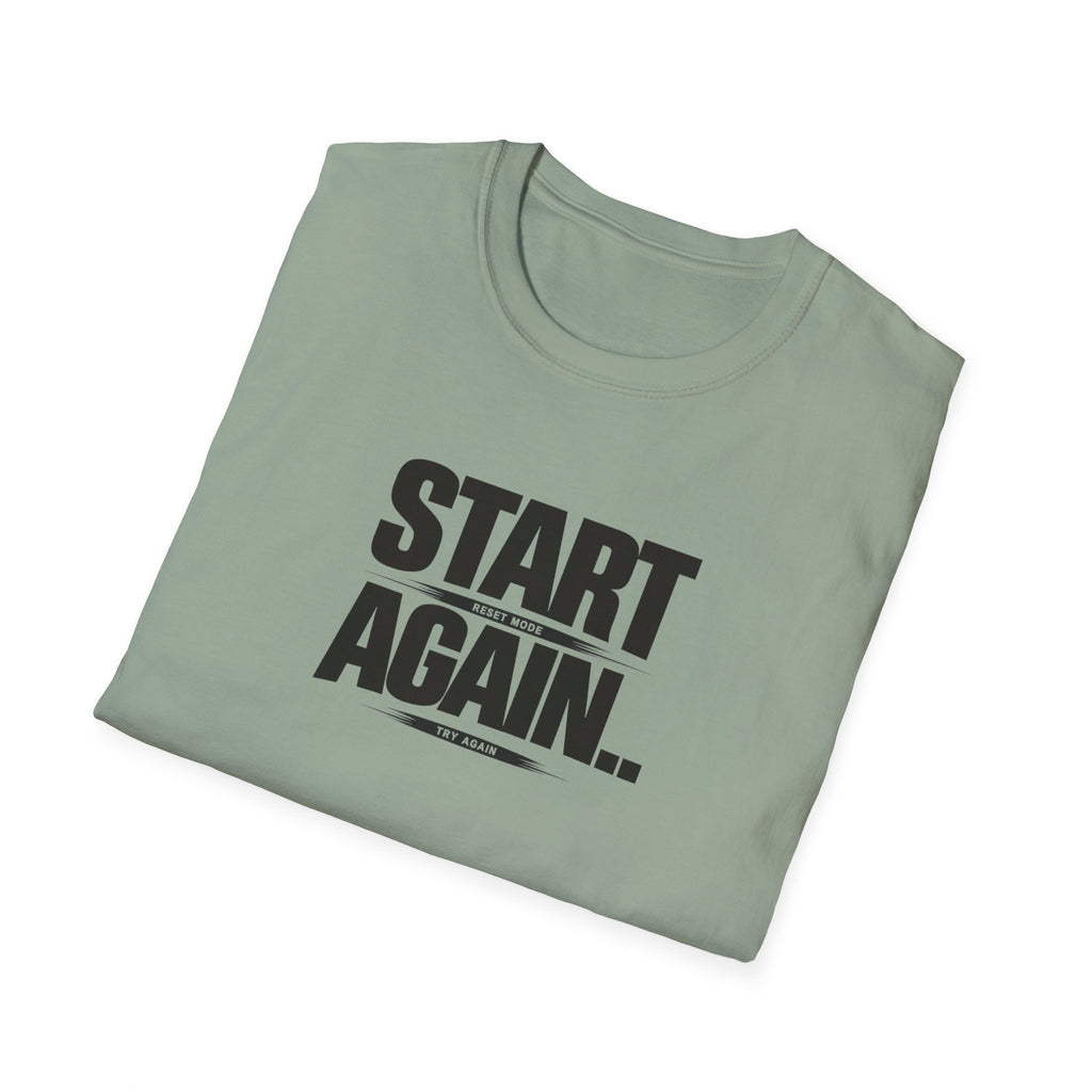 Start Again Typhography T-Shirt