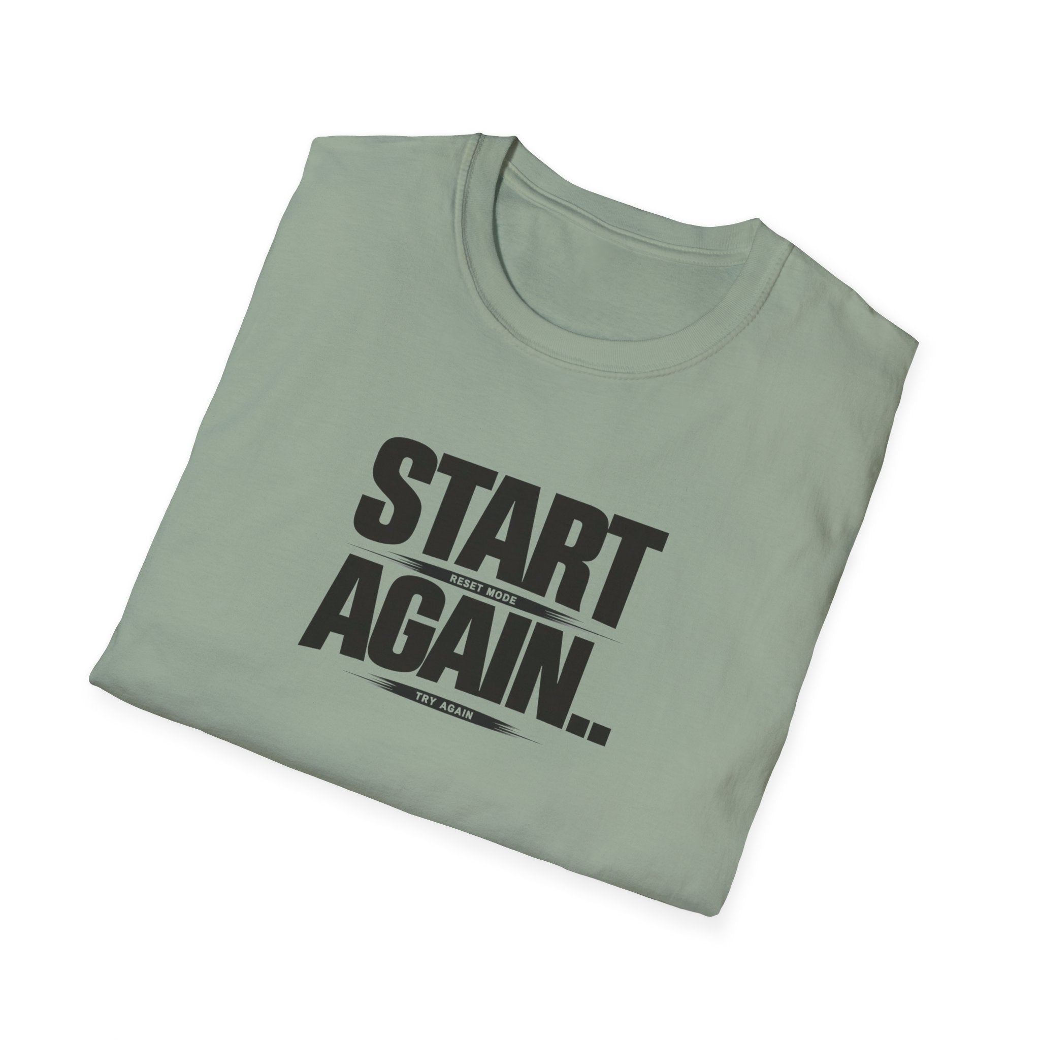 Start Again Typhography T-Shirt