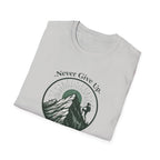 Never Give Up Mountain Graphic T-Shirt