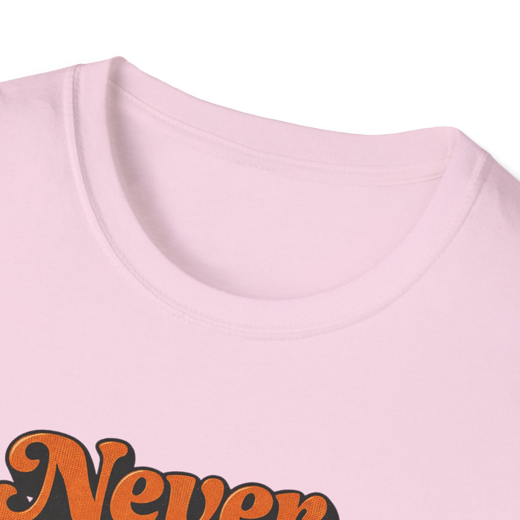 Never Give Up Retro Typhography T-Shirt