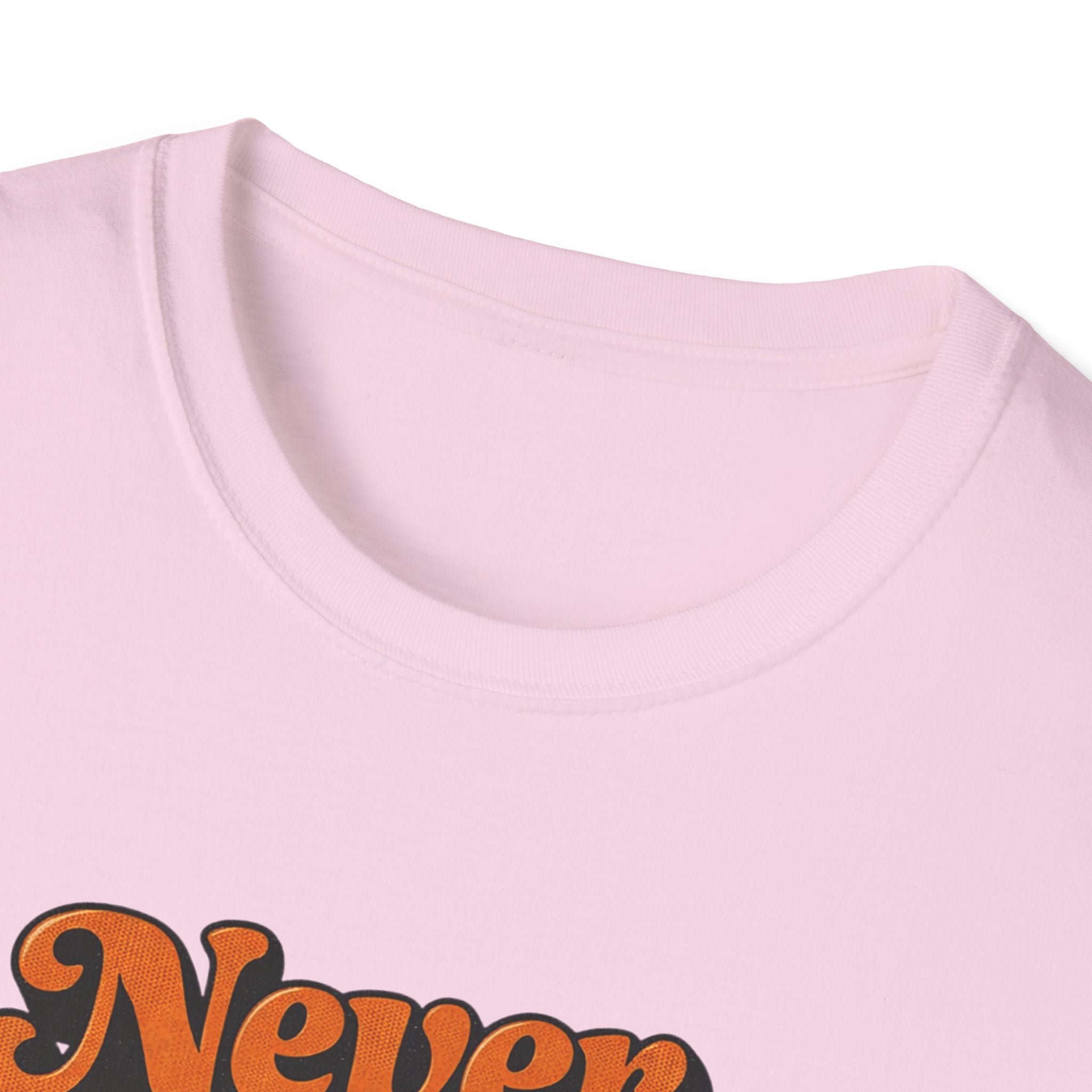 Never Give Up Retro Typhography T-Shirt
