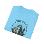 Never Give Up Mountain Graphic T-Shirt