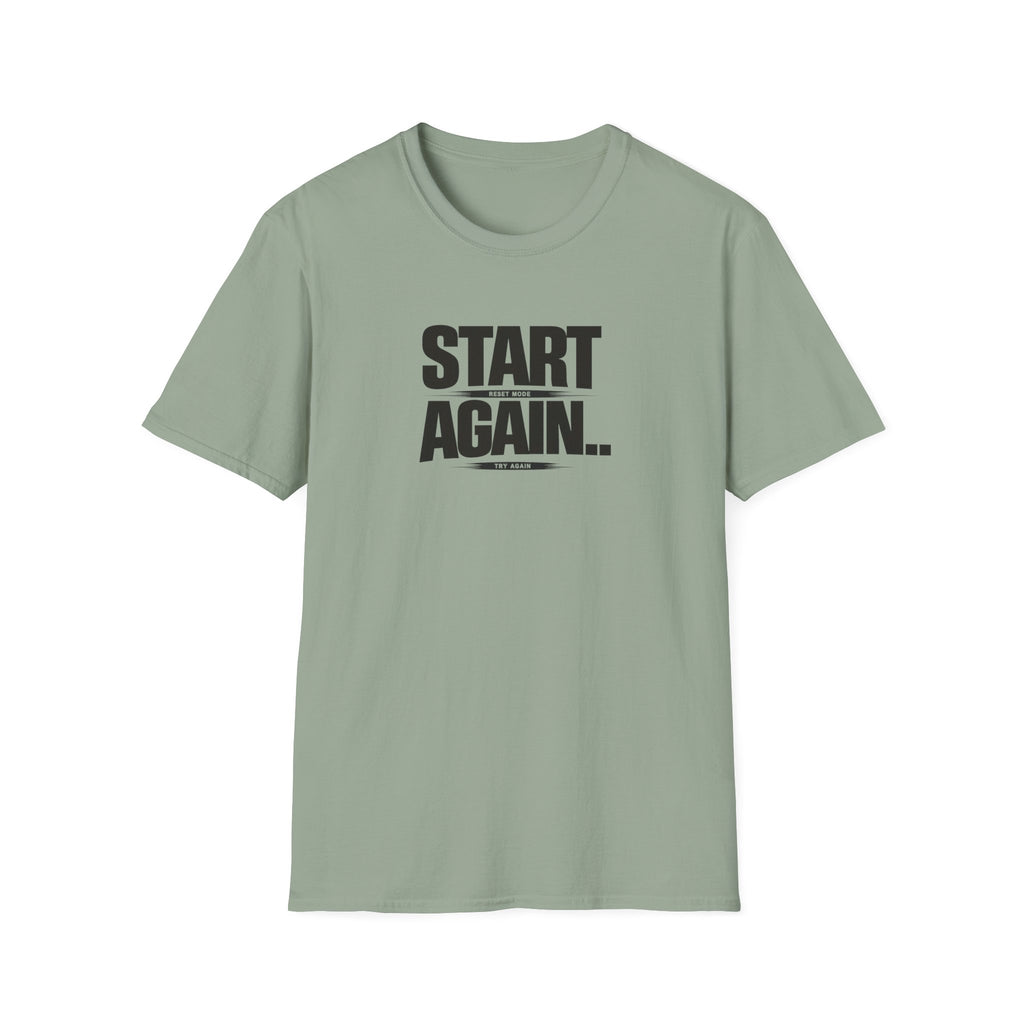 Start Again Typhography T-Shirt