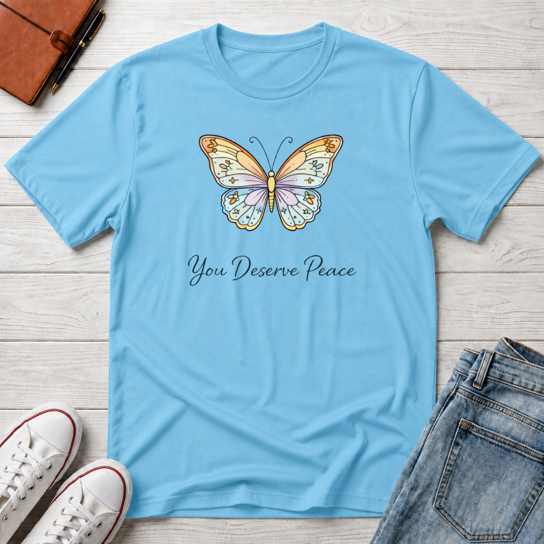 Deserve Peace Butterfly T-Shirt
