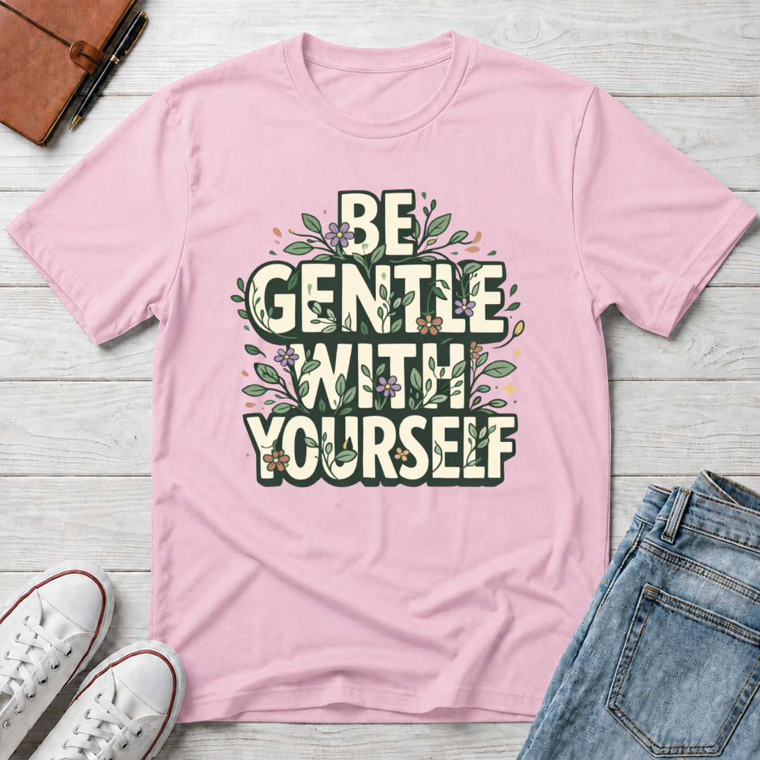 Be Gentle with Yourself Typhography T-Shirt