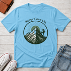 Never Give Up Mountain Graphic T-Shirt