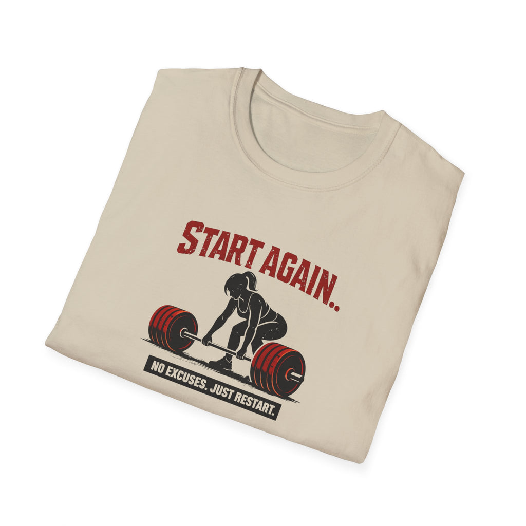 Start Again Motivational Graphic Tee