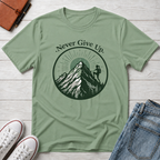 Never Give Up Mountain Graphic T-Shirt