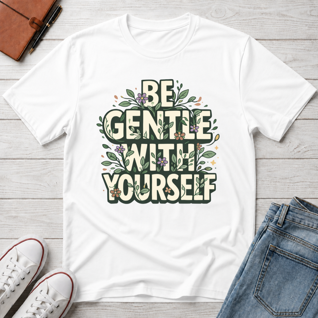 Be Gentle with Yourself Typhography T-Shirt