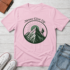 Never Give Up Mountain Graphic T-Shirt