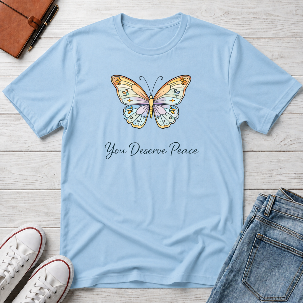 Deserve Peace Butterfly T-Shirt