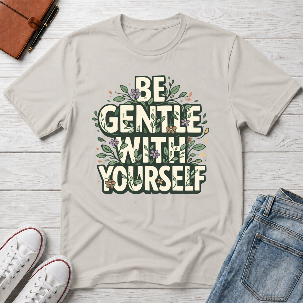 Be Gentle with Yourself Typhography T-Shirt