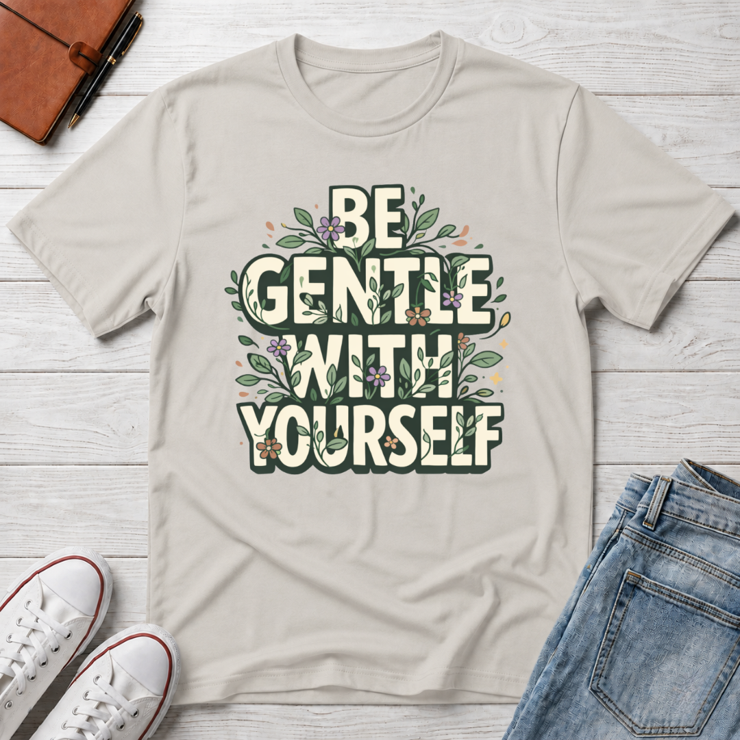 Be Gentle with Yourself Typhography T-Shirt