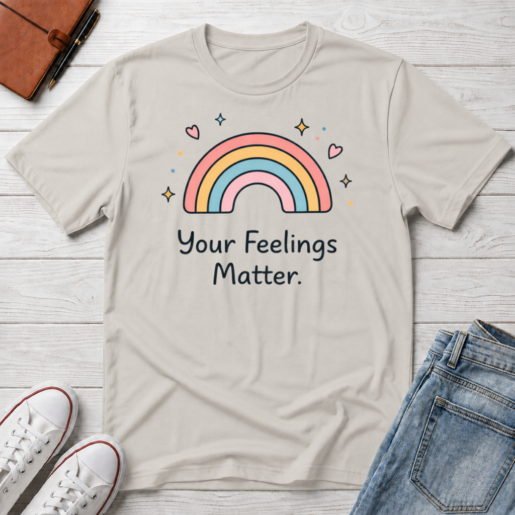 Your Feelings Matter Rainbow T-Shirt