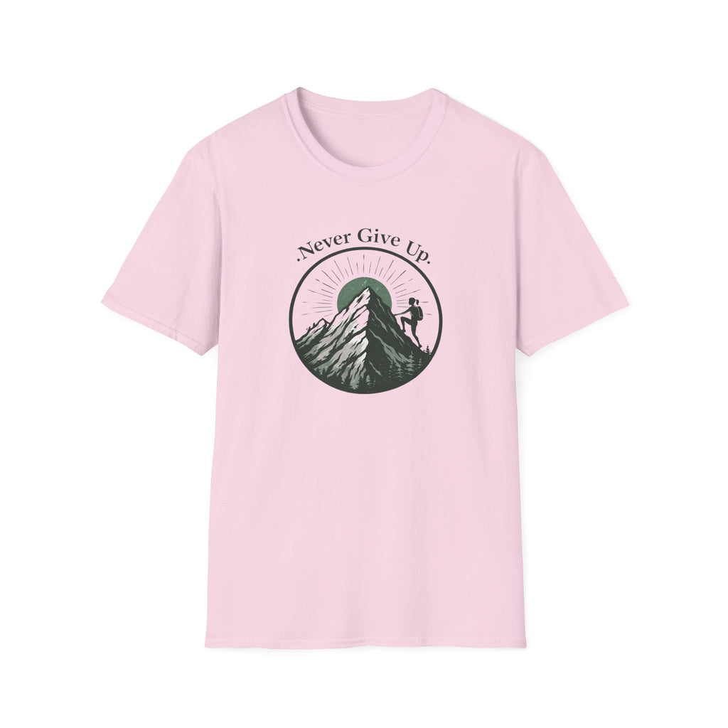 Never Give Up Mountain Graphic T-Shirt