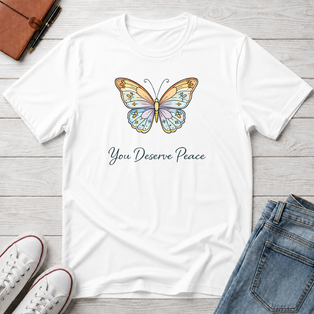 Deserve Peace Butterfly T-Shirt