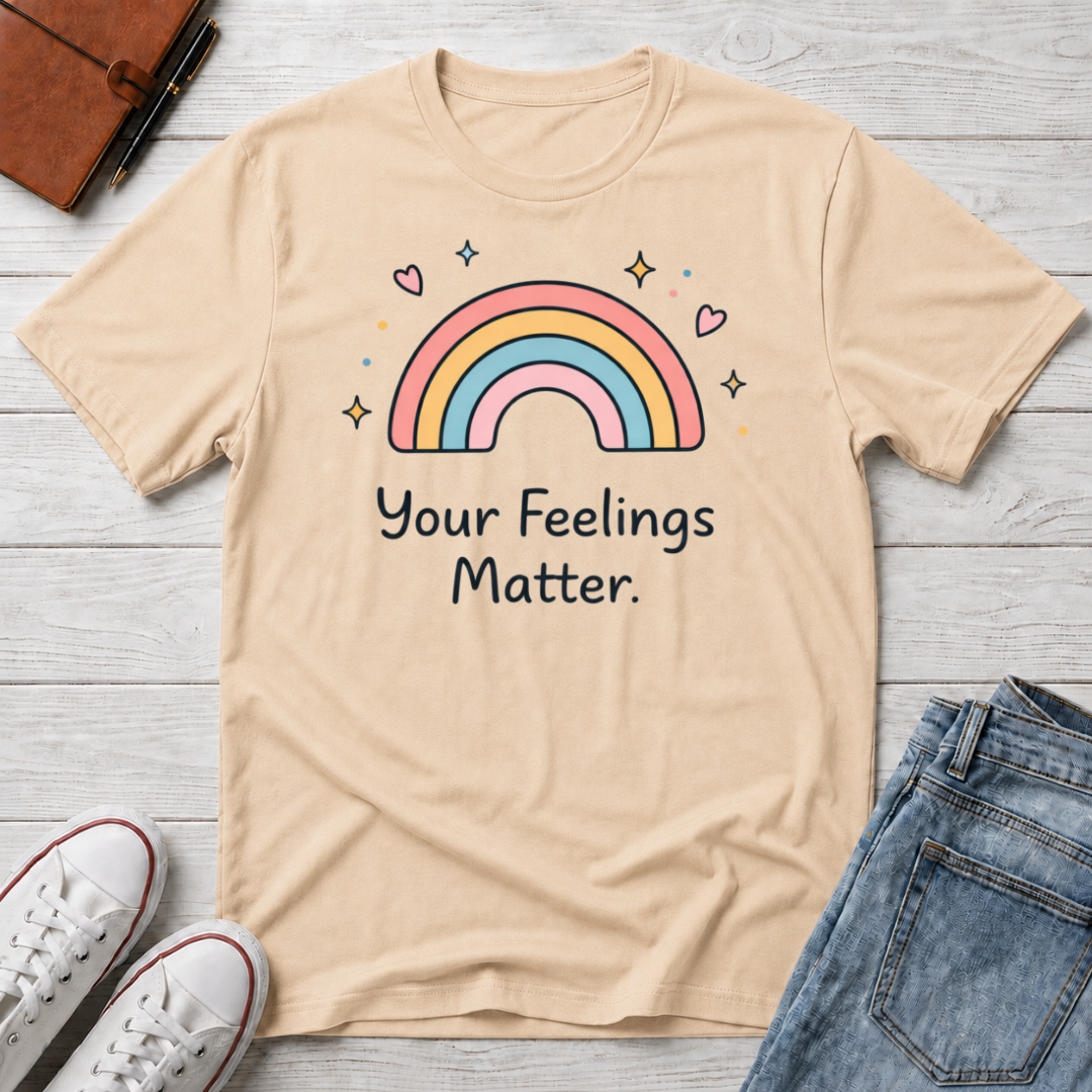 Your Feelings Matter Rainbow T-Shirt