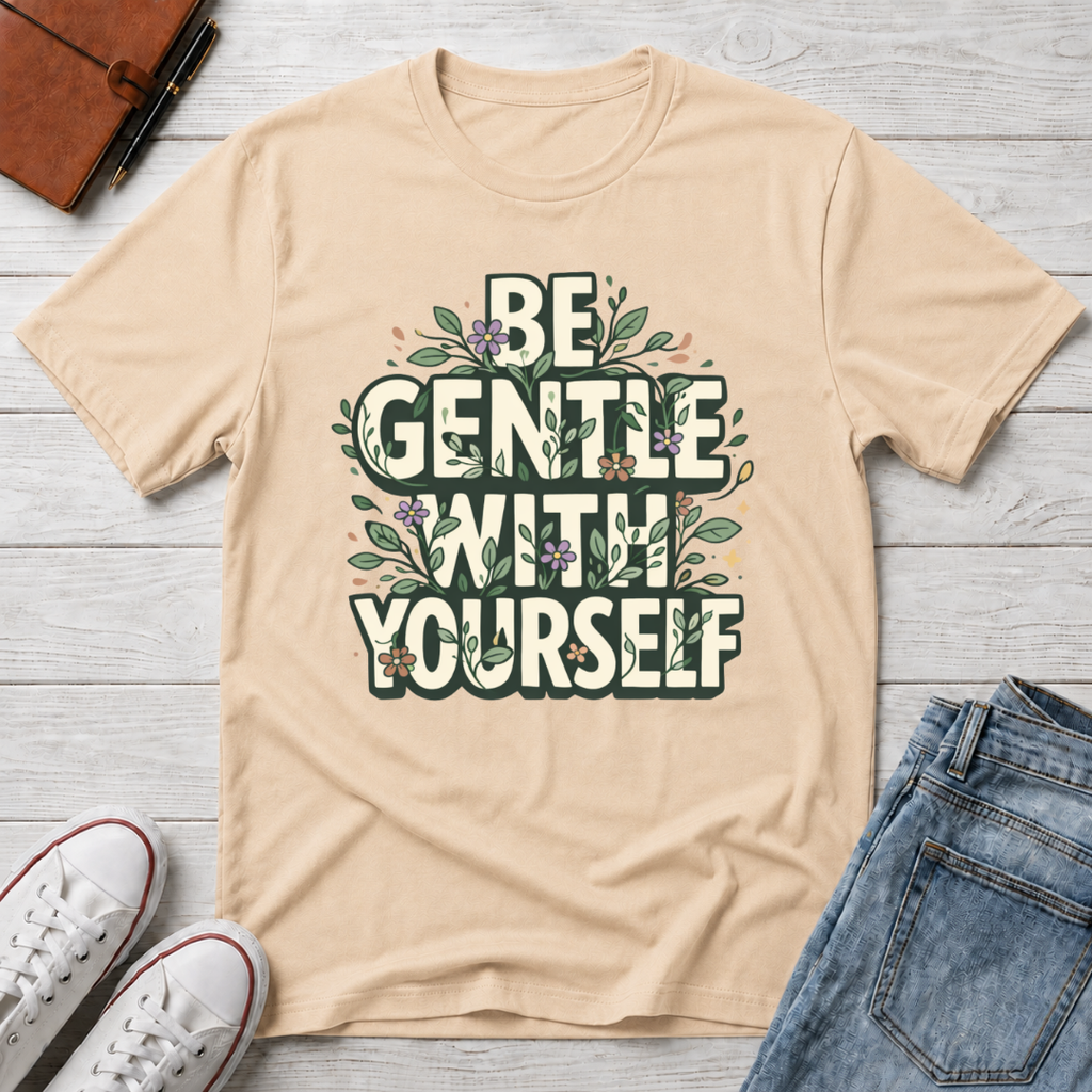 Be Gentle with Yourself Typhography T-Shirt