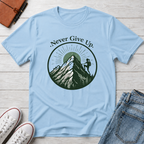 Never Give Up Mountain Graphic T-Shirt
