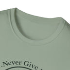 Never Give Up Mountain Graphic T-Shirt