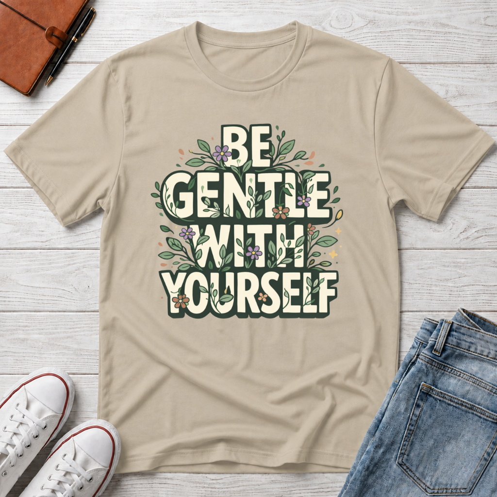 Be Gentle with Yourself Typhography T-Shirt