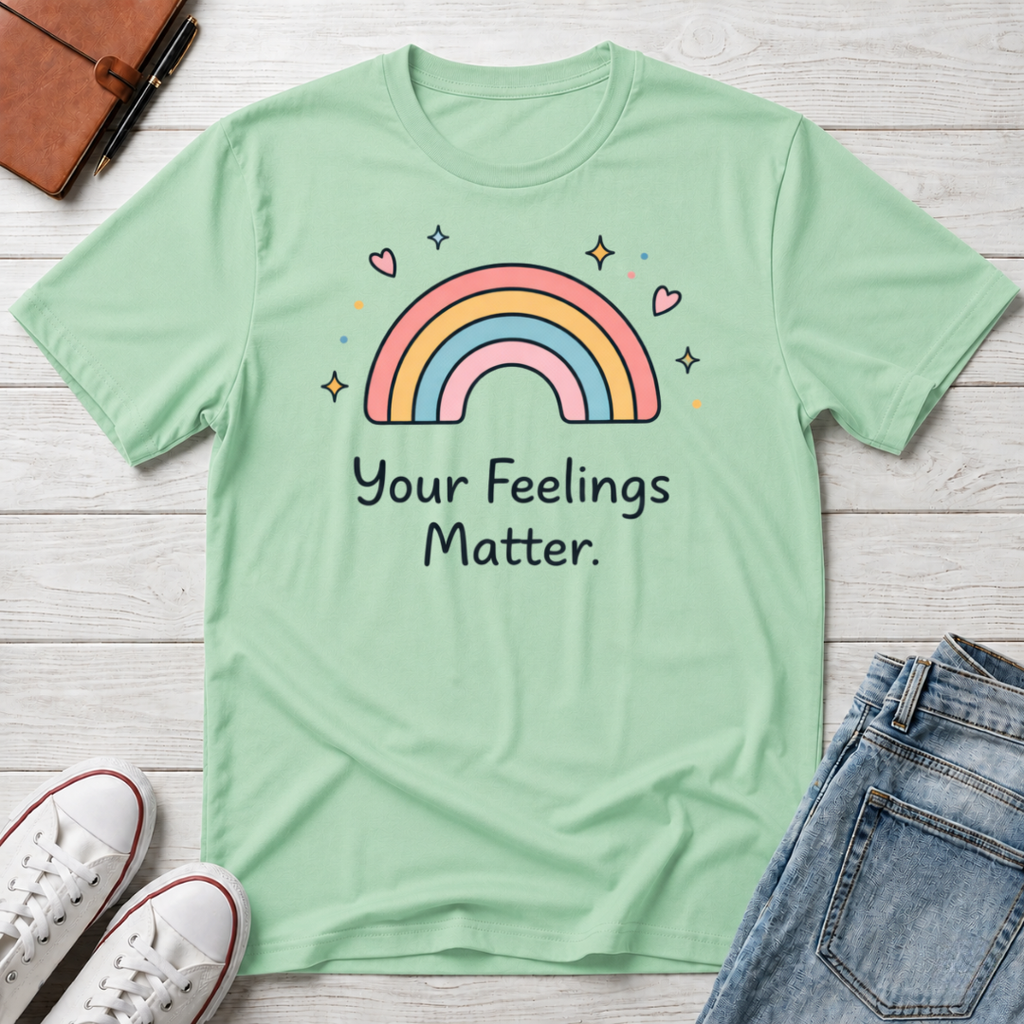 Your Feelings Matter Rainbow T-Shirt