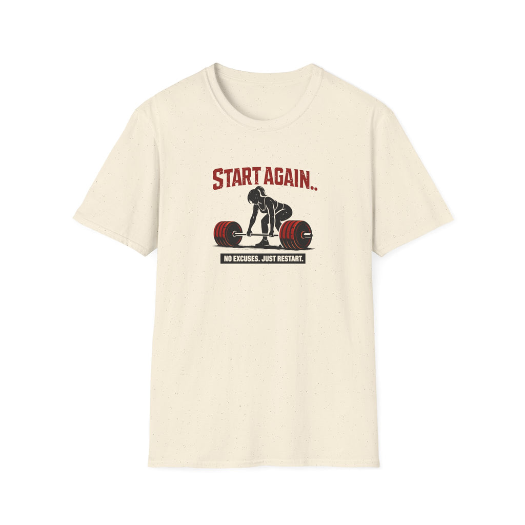 Start Again Motivational Graphic Tee