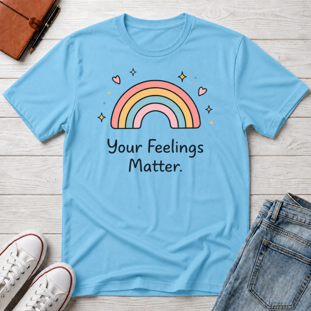 Your Feelings Matter Rainbow T-Shirt