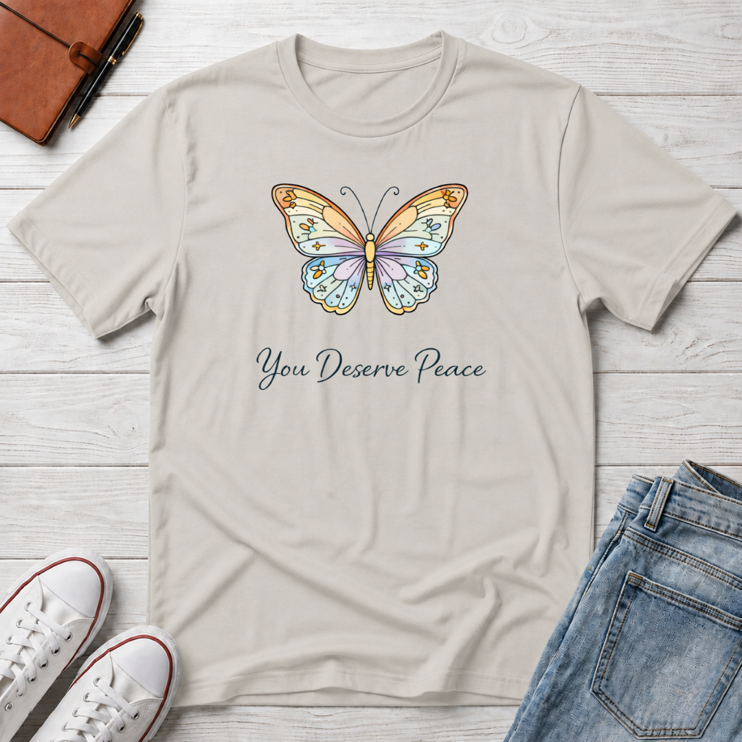 Deserve Peace Butterfly T-Shirt