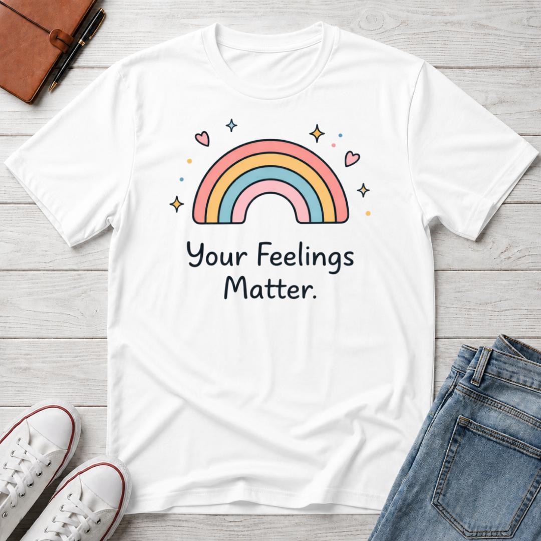 Your Feelings Matter Rainbow T-Shirt