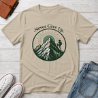 Never Give Up Mountain Graphic T-Shirt
