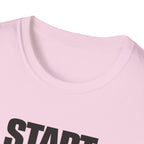 Start Again Typhography T-Shirt