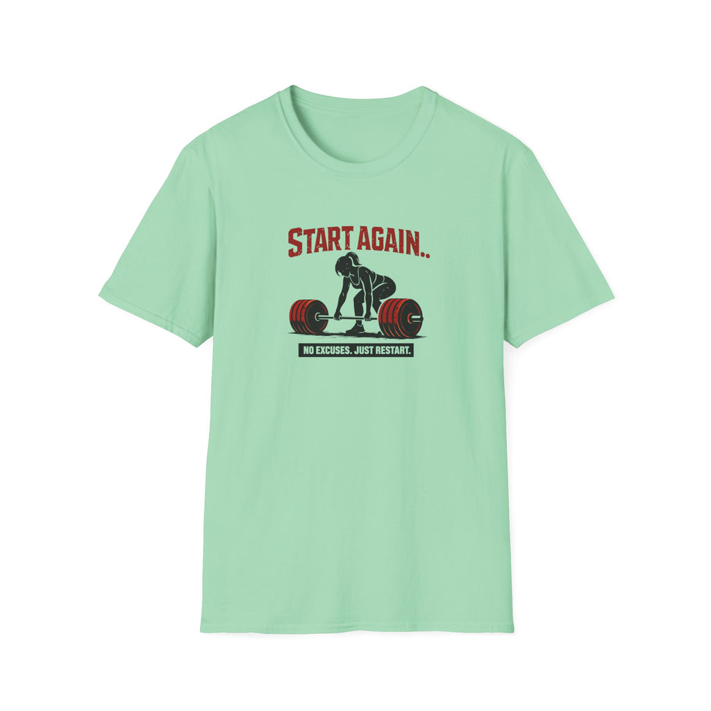 Start Again Motivational Graphic Tee